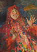 Joven chica riendo - Filipp Malyavin — vista de la obra