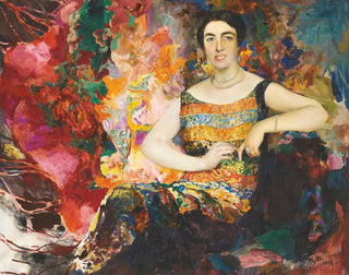 Retrato de una dama - Filipp Malyavin — vista de la obra