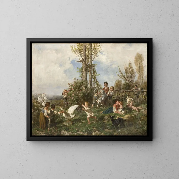Spring Painting - Filippo Palizzi — framed artwork on a wall
