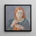 Girl with Long Hair - Walther Gamerith — framed artwork on a wall