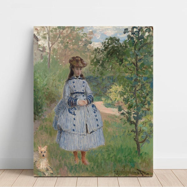 Reproduction of the painting Girl with a Dog - Claude Monet