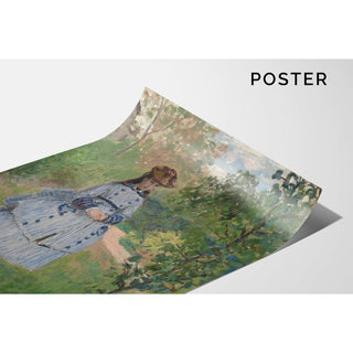 Fille avec un chien - Claude Monet | Reproduction Tableau Décoration murale affiche copie