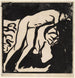 Reproducción del cuadro de niña desnuda recostada en un sofá - Ernst Ludwig Kirchner