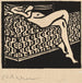 Reproducción del cuadro de niña desnuda recostada en un sofá - Ernst Ludwig Kirchner