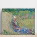 Reproducción del cuadro Niña descansando contra un montón de heno - Jan Toorop