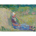 Reproducción del cuadro Niña descansando contra un montón de heno - Jan Toorop