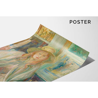 Fillette au Chapeau de Paille - Berthe Morisot | Reproduction Tableau Décoration murale affiche copie