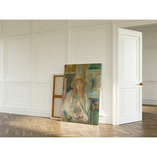 Fillette au Chapeau de Paille - Berthe Morisot | Reproduction Tableau Décoration murale affiche copie