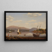 Isla Bar y montañas del Monte Desierto desde Somes Settlement - Fitz Henry Lane — cuadro enmarcado en la pared