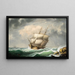 Brick en alta mar frente a la costa de Maine - Fitz Henry Lane — cuadro enmarcado en la pared