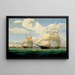 The ships Winged Arrow and Southern Cross in Boston Harbor - Fitz Henry Lane — framed artwork on a wall