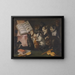 An explosion of cats making music and singing - Flemish School — framed artwork on a wall