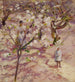 Flores en Giverny - Theodore Robinson — vista de la obra