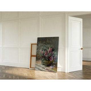 Fleurs dans un Pot Roses et Brouillard - Claude Monet | Reproduction Tableau Décoration murale affiche copie