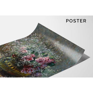 Fleurs dans un Pot Roses et Brouillard - Claude Monet | Reproduction Tableau Décoration murale affiche copie