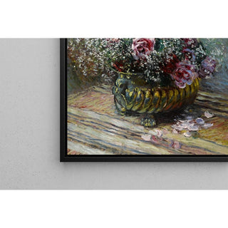Fleurs dans un Pot Roses et Brouillard - Claude Monet | Reproduction Tableau Décoration murale affiche copie