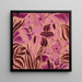 Flores tropicales - Anónimo — cuadro enmarcado en la pared