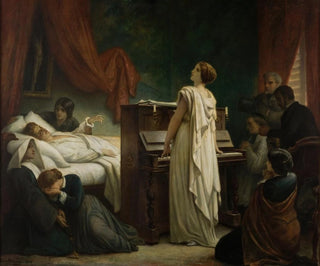 Muerte de Chopin - Félix-Joseph Barrias — vista de la obra