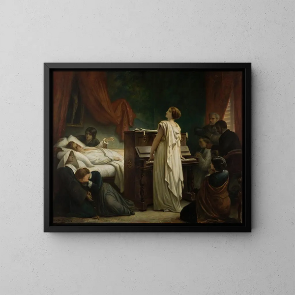 Muerte de Chopin - Félix-Joseph Barrias — cuadro enmarcado en la pared