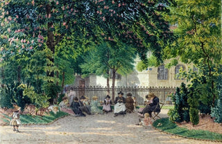 Flix Brard - Tricoteuses au square de la mairie 14me arrondissement en mai 1918.webp