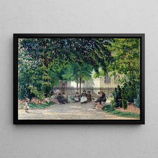 Flix Brard - Tricoteuses au square de la mairie 14me arrondissement en mai 1918.webp