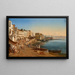 Vista del puerto de Nápoles - Félix Fouilhouze — cuadro enmarcado en la pared