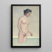 Nageuse de pie de perfil - Félix Vallotton — cuadro enmarcado en la pared