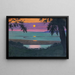 Atardecer en Grace, cielo naranja y violeta - Félix Vallotton — cuadro enmarcado en la pared