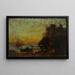 Barco y veleros al atardecer. En el reverso, Marina - Félix Ziem — cuadro enmarcado en la pared