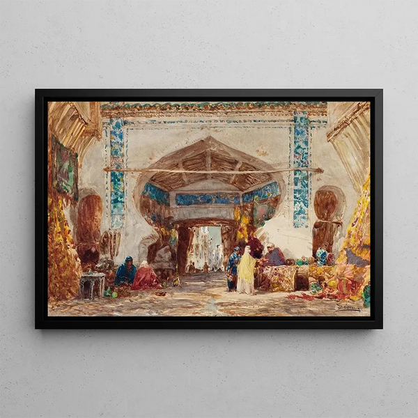 Bazar Constantinople - Félix Ziem — framed artwork on a wall