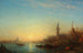 Atardecer en el muelle de los Esclavons - Félix Ziem — vista de la obra