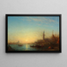 Atardecer en el muelle de los Esclavons - Félix Ziem — cuadro enmarcado en la pared