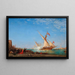 Cannon shot, Venice, festival day - Félix Ziem — framed artwork on a wall