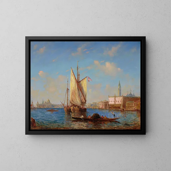 La laguna de Venecia - Félix Ziem — cuadro enmarcado en la pared