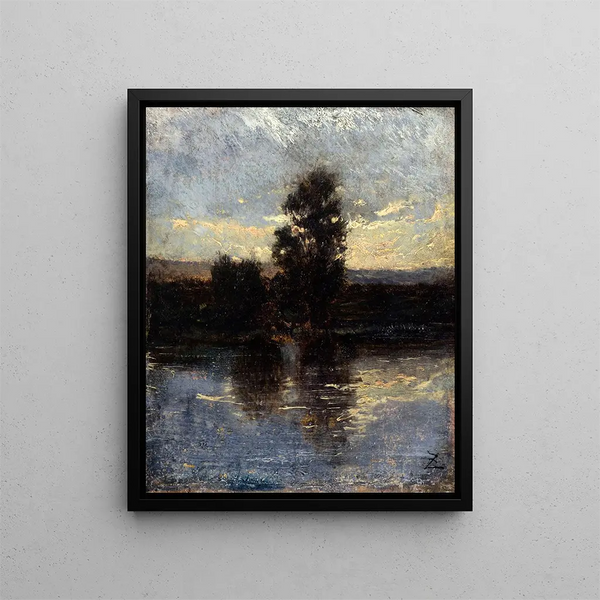 La Seine - Félix Ziem — cuadro enmarcado en la pared