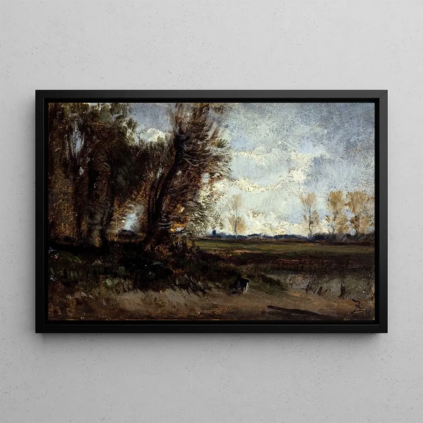La mare - Félix Ziem — cuadro enmarcado en la pared