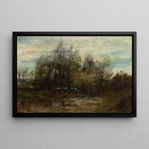 Le Bas-Meudon - Félix Ziem — cuadro enmarcado en la pared