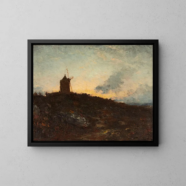The Mill near Martigues - Félix Ziem — framed artwork on a wall