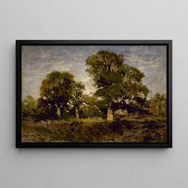 Les Chênes - Félix Ziem — framed artwork on a wall