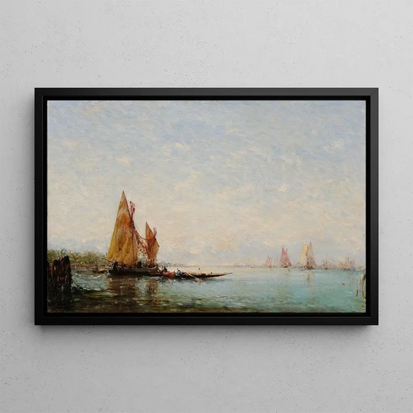 Marine Constantinople - Félix Ziem — framed artwork on a wall