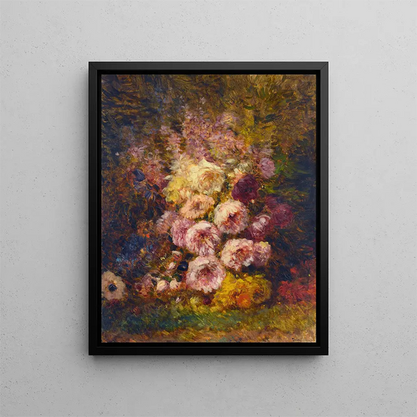 Peonies - Félix Ziem — framed artwork on a wall