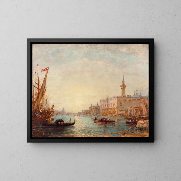 Venice, the Doge's Palace - Félix Ziem — framed artwork on a wall