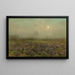 Campo de coles a la luz de la luna - Florent Crabeels — cuadro enmarcado en la pared