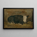 Vaca acostada en un establo - Floris Verster — cuadro enmarcado en la pared