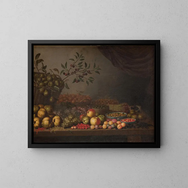 de cesta de frutas - Floris van Schooten — cuadro enmarcado en la pared