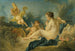 Nymphe sentada con flautas - Escuela de François Boucher — vista de la obra