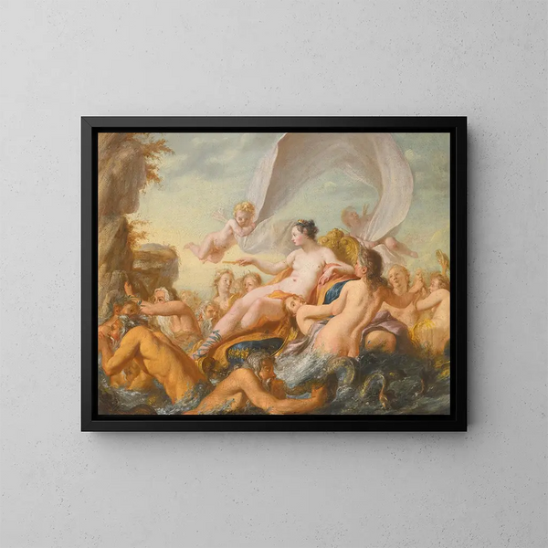 Le Triomphe de Vénus - Ecole de François Boucher — framed artwork on a wall