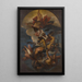 Jupiter lançant des éclairs sur les vices - Ecole de Paolo Veronese — framed artwork on a wall