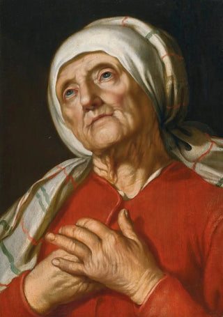 Follower of Abraham Bloemaert - Portrait Of A Woman Praying.webp