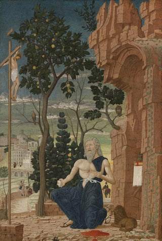 Follower of Andrea Mantegna - Saint Jerome in the Wilderness.webp